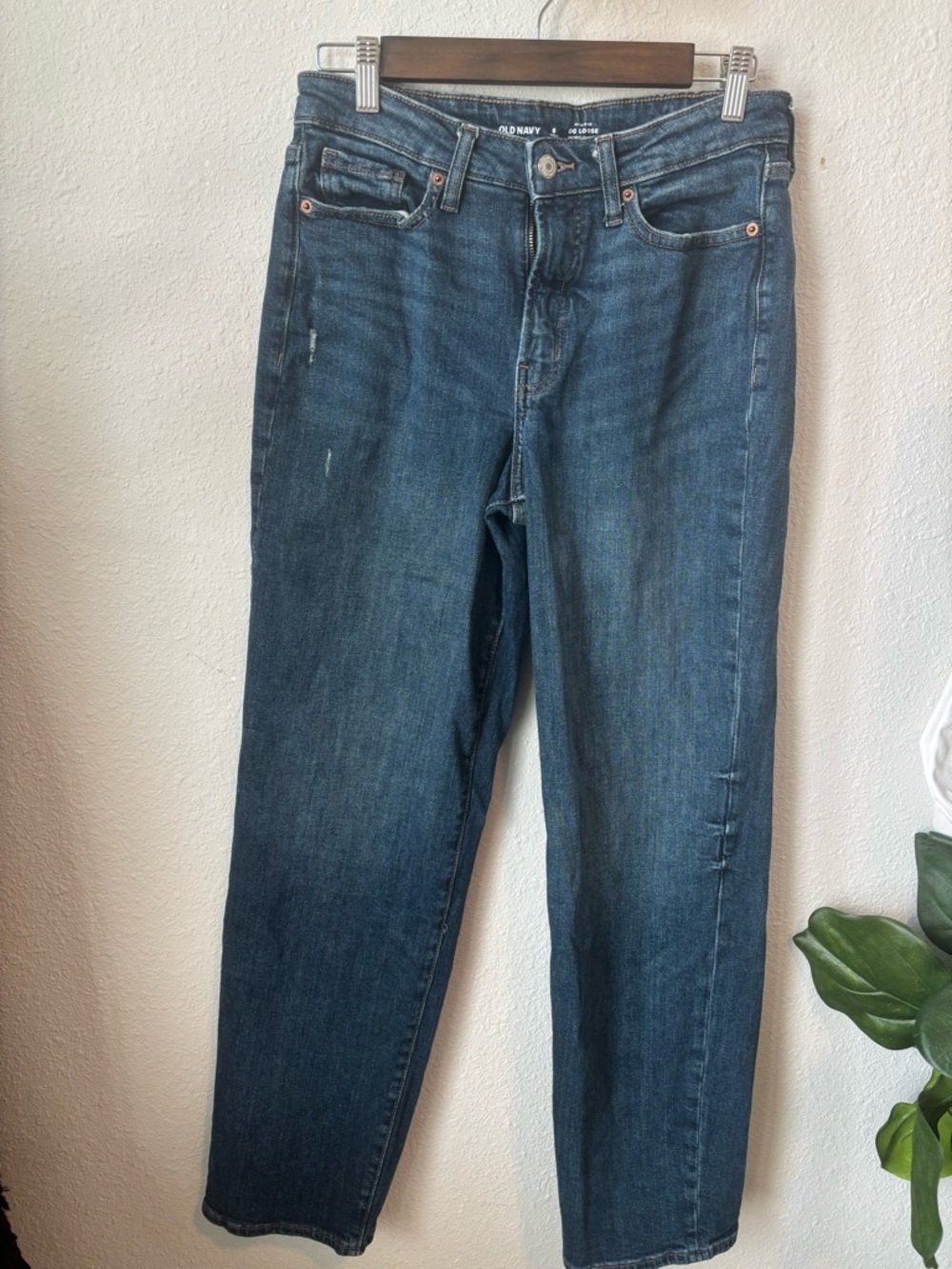 Old Navy High-Rise OG Loose Jeans - Dark Blue